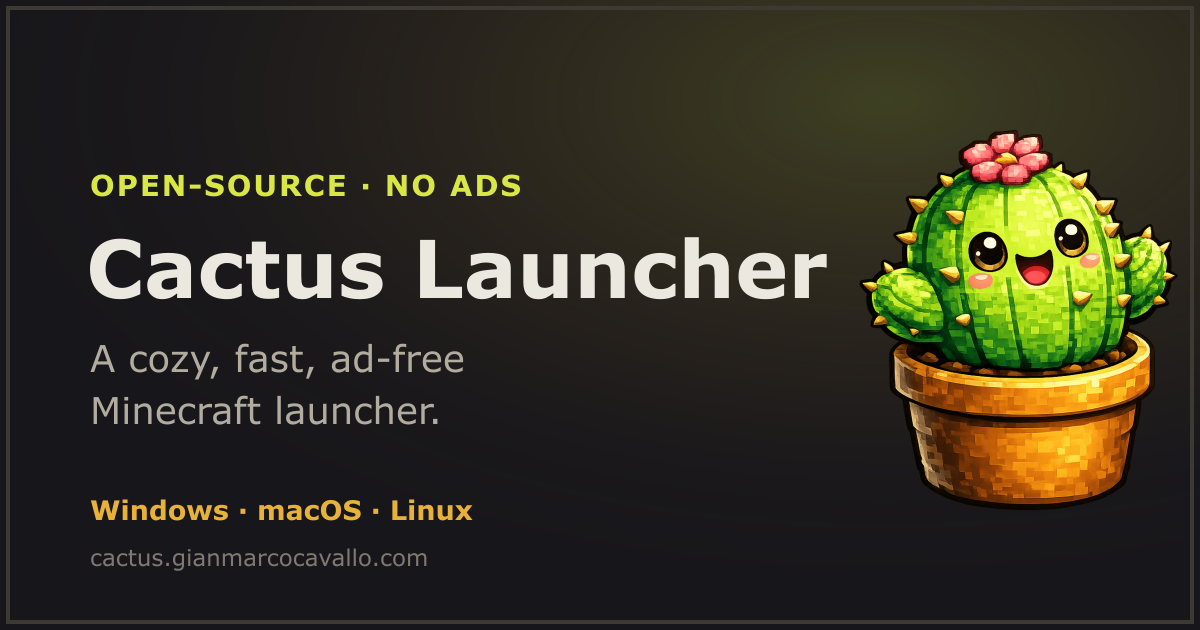 Simple Minecraft Launcher made with tauri and svelte (open source, no ads) logo